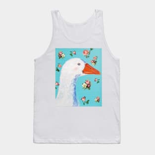 White goose and English roses Tank Top